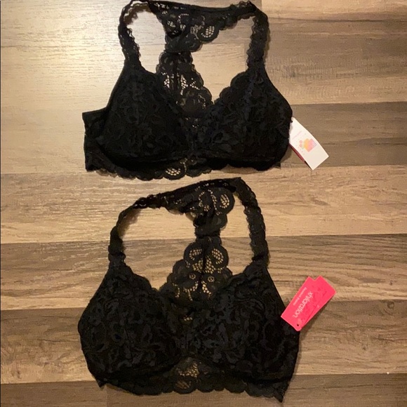 Xhilaration Other - (2) Xhilaration Push up Racerback Lace Bralette BK